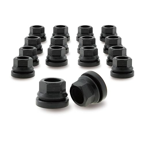 Lug Nuts for 03-16 Ford F250 F350 F450 F550, Black, M14x1.5, 16pcs - color: Black, size: Open End-M14x1.5(for'03-'16)