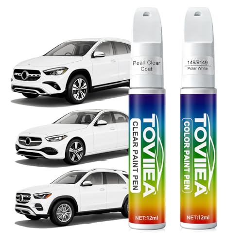 Polar White(149/9149) Touch Up Paint for Mercedes-Benz - color: (149/9149)Polar White for A/C/E/G/M/GL/GLA/20-21 GLB/GLC/GLE/GLK/CLA/CLS/SL/SLC/SLK/AMG GT Series