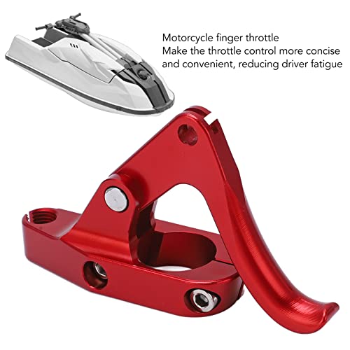 Throttle Thumb Assembly, CNC Finger Throttle Clutch Lever, ATV Throttle Lever Thumb Controller Replacement for Dirt Bike ATV Quad (Red)