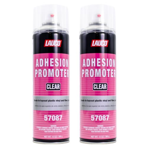 LAUCO Automotive Adhesion Promoter 13 oz Spray Can - Pack of 2 - Use on Multi Surfaces Like Automotive Plastics, Bumpers, Vinyl Trim and Fiberglass (57087)