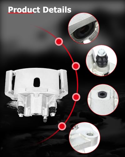 cciyu Rear Left Disc Brake Caliper Assembly w/Bracket 18-B4837 For Dodge - size: Rear Left[18-B4837]