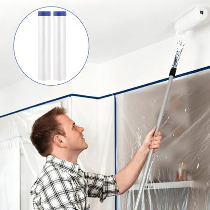 JMIATRY Pre-Taped Painter Plastic Sheeting for Painting 106IN x 88FTx 4Roll