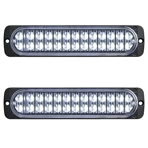 Pack of 2 Aluminum Housing Clear Lens White LED Reverse Backup Running Trailer Lights 7.5 Inch, DOT Compliant Waterproof Surface Mount Lighting for Truck Jeep RV - color: White, size: 7.5 INCH