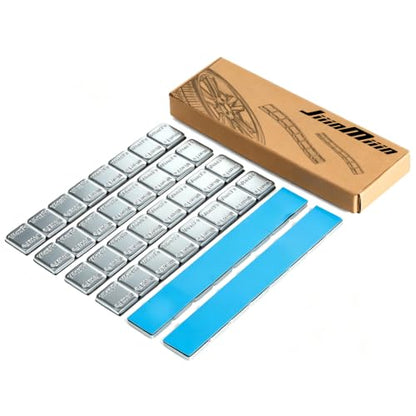 JiiinMiiin 1/4oz, 0.25oz, 48PCS Gray Steel Adhesive Stick on Wheel Weights - color: Chrome, size: 0.25oz - 48PCS
