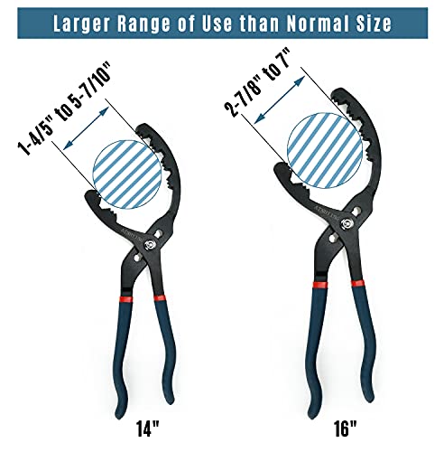 Large Adjustable Oil Filter Wrench, Universal Oil Filter Removal Tool, 16 Inch - size: 16"