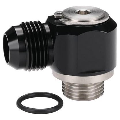 10AN Male Flare Banjo to 8AN -8 ORB Stainless Steel Banjo Bolt Assembly Fitting Adapter Black - size: 10AN to -8 ORB
