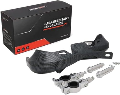 JFG RACING Dirt Bike Handguards for 7/8" and 1 1/8" Bar,Carbon Fiber Pattern - color: gray