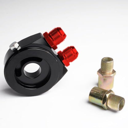 G-PLUS 15 Row AN10-10AN Universal Engine Transmission Oil Hose End Kit & Oil Cooler Kit Aluminum - color: Black-Flat angle Style, size: 15 ROW