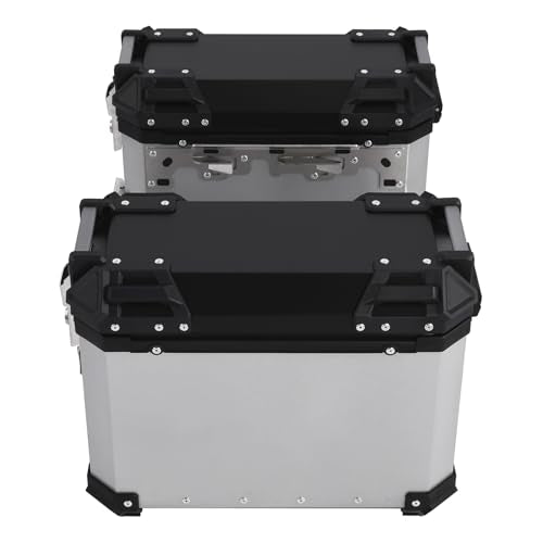 TCT-MOTORPARTS 36L Aluminum Saddlebag Panniers Luggage Case Fits for BMW R1300GS 2023-2025 2024 - color: Chrome Saddlebags (36L)