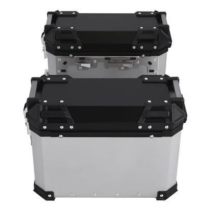 TCT-MOTORPARTS 36L Aluminum Saddlebag Panniers Luggage Case Fits for BMW R1300GS 2023-2025 2024 - color: Chrome Saddlebags (36L)