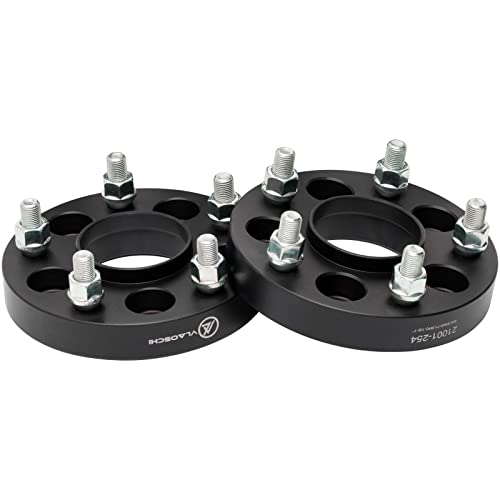 4X Black 5x100 Hubcentric Wheel Spacers 1 Inch with 12x1.5 Studs 54.1mm Hub - size: 1 Inch-Pack of 4