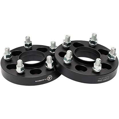 4X Black 5x100 Hubcentric Wheel Spacers 1 Inch with 12x1.5 Studs 54.1mm Hub - size: 1 Inch-Pack of 4