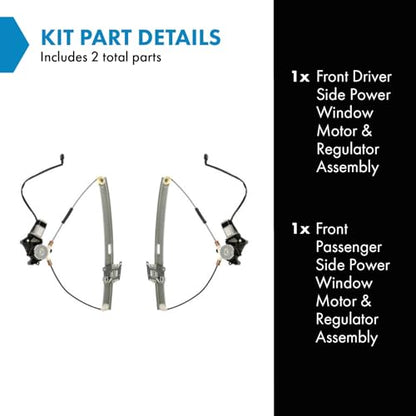 TRQ Front Power Power Window Regulator & Motor Assembly Set - style: WRA50474