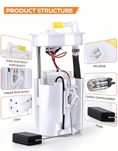 AutoExact Fuel Pump Assembly Compatible with 2008-2012 Honda Accord 2.4L 2009-2014 Acura TSX 2.4L 2012 Honda Crosstour 2.4L with sending unit fuel Replaces 17708-TA0-A01 P76767M - size: 08-19 Accord/Acura