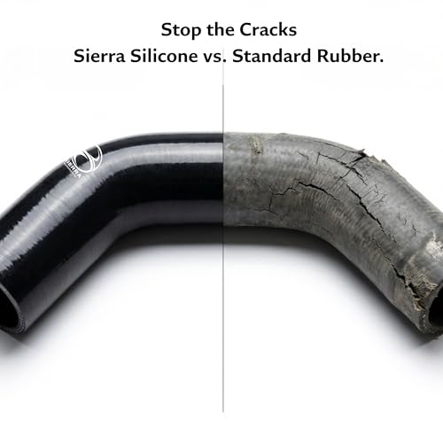 3.5 Inch / 89mm 90 Degree Silicone Elbow Hose – Compact Leg Design, Nominal 102mm Length, 5.5mm Thickness – High Temp 4-Ply Black Coupler for Turbo, Intake, Radiator Pipe - size: 3.5 Inch / 89mm