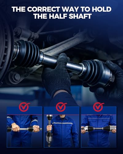 KAX Front CV Axle Shaft Assembly for TRX450FE FourTrax Foreman ES - size: Front 17.7in 19.3in