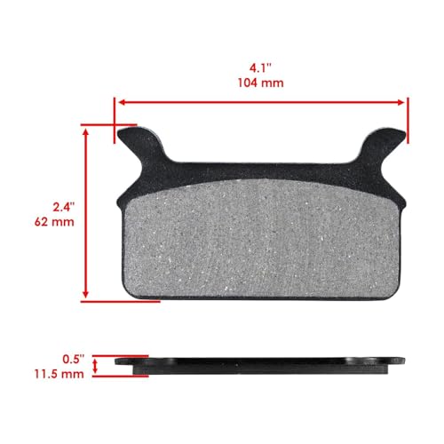 Replacement Parts for Front And Rear Brake Pads for Harley Davidson Flhri Road King EFI 1996-1998 Mod-BP8-3676