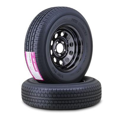 Free Country Trailer Tire Wheel ST215/75R14 8PR D 108N 5X4.5" Black Mod Pk2 - size: ST215/75R14 /5x4.5