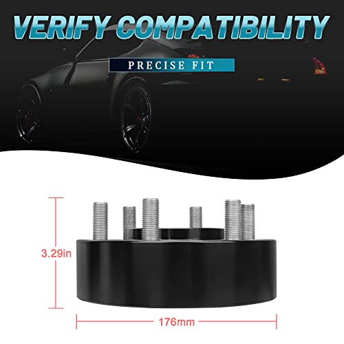 IRONTEK 2in 6x135mm Wheel Spacers (87.1mm Hub Bore, 14x1.5 Studs) 6x135mm to 6x135mm Hubcentric Wheel Spacers Adapter for Ford 15-22 F-150/Expedition, for Lincoln 15-22 Navigator 2PCS - size: 2in|6x135|2PCS