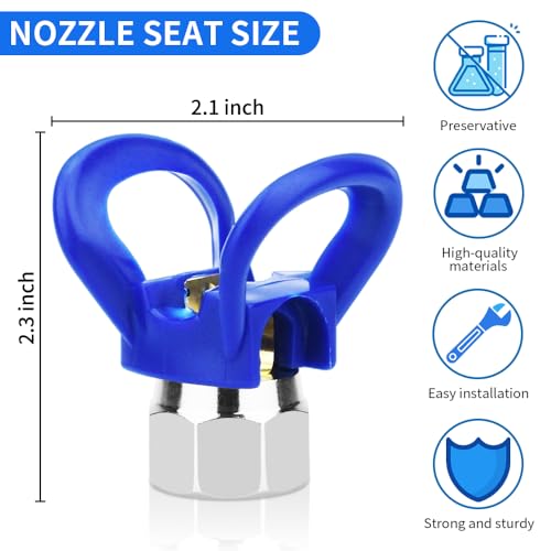 6Pcs Reversible Spray Nozzle Tips,Airless Spray Tips,Airless Spray Gun Nozzle,Tip Guard and Airless Spray Tip Organizer. (211,313,415,517,623) - style: 211,313,415,517,623