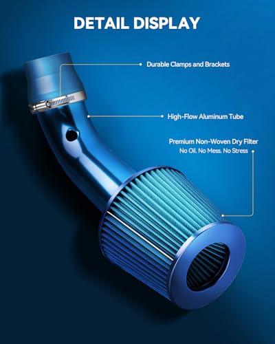 PHILTOP 3“ Universal Cold Air Intake Kit - Blue