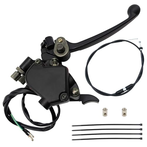 7/8" 22mm Thumb Throttle Cable with Dual Brake Lever Assembly
