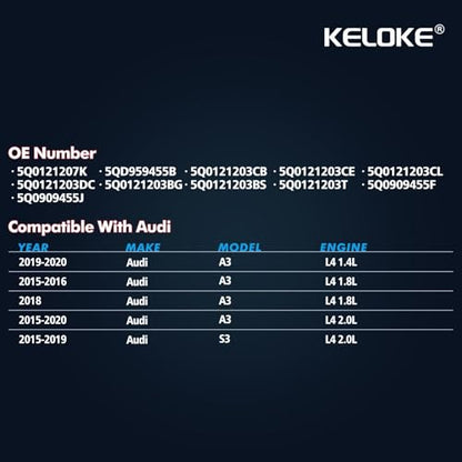 KELOKE Engine Radiator Cooling Fan Assembly Motor for Audi & Volkswagen - size: 5Q0121207K