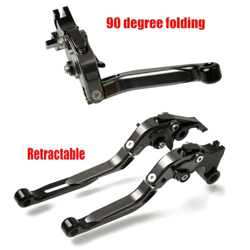 for KLX230 klx230 2026 2025 Adjustable Folding Scooter Brake Clutch Lever Handle 2020-2026 Motorcycle Accessories (blackblackgreen) - color: blackblackgreen