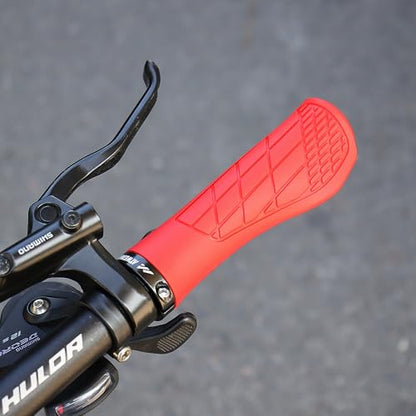 Ergonomic Non-Slip Comfort Bike Grips for BMX/Scooter - color: Red