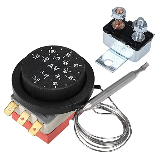 X AUTOHAUX 12V Electric Radiator Fan Thermostat Controller Kit