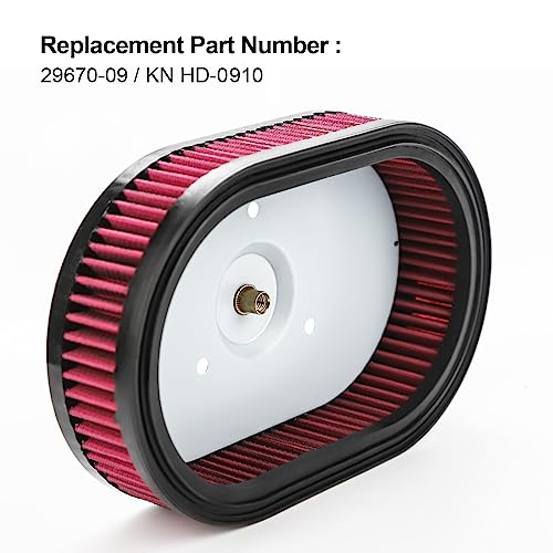High Performance Air Filter HD-0910 For Harley Davidson 2009-2017 Fat Bob, Dyna Low Rider, Wide Glide, Switchback, CVO Limited