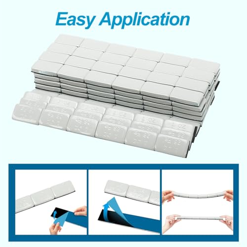 1/4 oz Grey Adhesive Stick On Wheel Weights (576 Pieces) - color: Gray, size: 0.25 Oz，576 pcs
