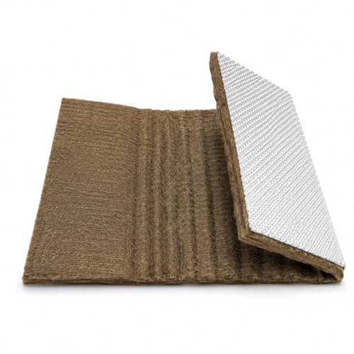 Exhaust Wrap Heat Shield Automotive Aluminum Basalt Material Muffler Wrap Heat Barrier, 12" x 24" for Exhaust Pipe, Motorcycle, Car Undercarriage, Fuel Tank & Firewall - color: Silver- Basalt Insulation, size: 12 Inch x 24 Inch