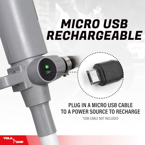 TERA PUMP 2nd Gen Fuel Transfer Pump, Cordless Portable - style: 4.9 ft Pump (Rechargeable)