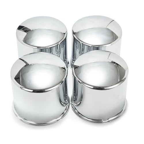 RTrhinoTuning 4PCS 5.15" 130mm Push Through Center Caps Wheel Hub Caps for Truck Trailer Wheel Rim Center Bore, 5.15" Hub, 4.92" Tall Hubcap Chrome - color: Chrome, size: 5.15" Center Hole, 4.92" Height