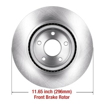 HUSCH Brake Kit Ceramic Brake Pads and Brake Rotors Fit for Nissan - size: 31464+D1650