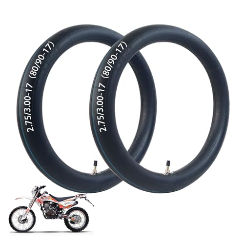 2 Pack 2.75/3.00-17 Heavy Inner Tube, 80/90-17 Replacement Tire - size: 2.75/3.00-17 (2 Pack)