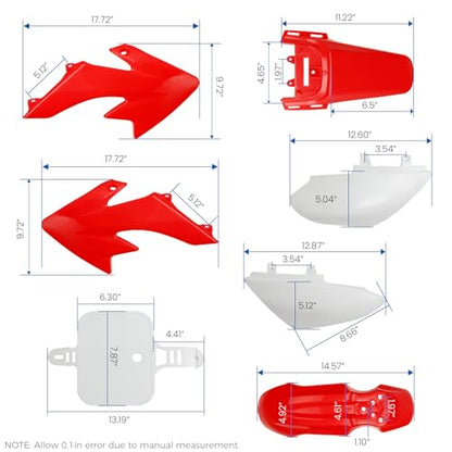 Thick Plastics Kit & Fenders for Honda CRF50 XR50 SSR Dirt Pit Bike