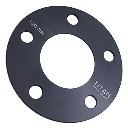 3mm Hub Centric Wheel Spacer Compatible with Ford Mustang - 5x114.3 (5x4.5) Bolt Pattern, 70.5mm Hub Bore, 6061-T6 Billet Aluminum, Black - Pair - size: 3mm Hubcentric Wheel Spacers, style: 2x Wheel Spacers