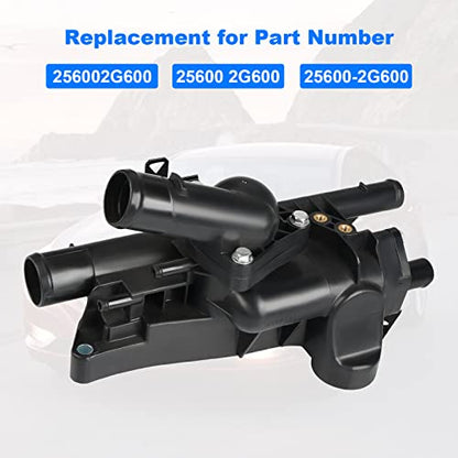 256002G600 Coolant Thermostat Housing Compatible with 08-10 Hyundai Sonata