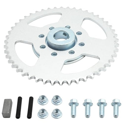 Heavy Duty 40 41 420 Chain 48Tooth Rear Sprocket with 8 Hole & 1/4" Keyway and 1" Bore Go Kart Hub, Replacement for Predator 212cc 196cc 6.5hp Engine Go Cart Mini Bike Powersports Parts