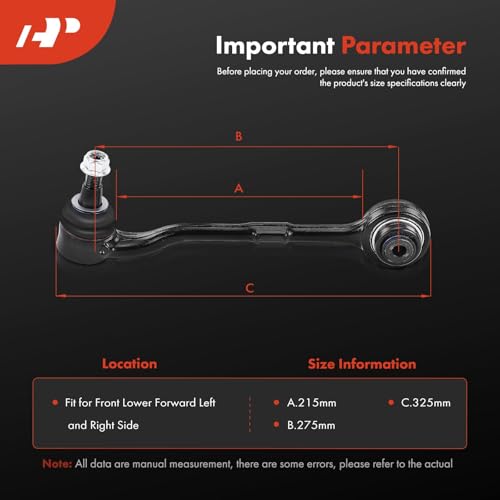 A-Premium Front Forward Lower Control Arm, with Ball Joint & Bushing