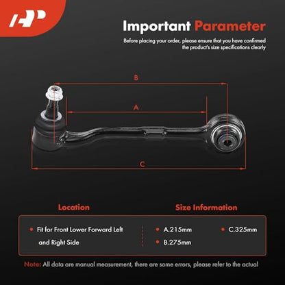 A-Premium Front Forward Lower Control Arm, with Ball Joint & Bushing