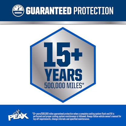 PEAK Titanium 50/50 Prediluted Antifreeze and Coolant for All Engine Cooling Systems, Long-Lasting Yellow Engine Coolant/Antifreeze for Lifetime Engine Protection in All Vehicles, 1 Gal. - style: 50/50