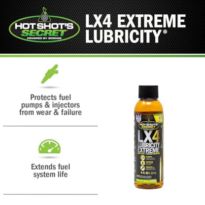 Hot Shot's Secret LX4 Lubricity Extreme Fuel Additive, 4 oz - style: 4 fl. oz. (1 Count)