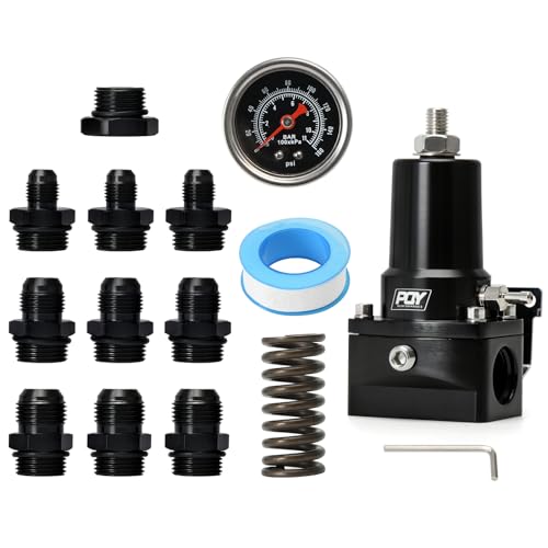 Adjustable EFI Fuel Pressure Regulator Kit 30-140PSI 10AN Return Feed