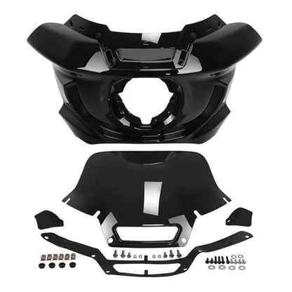 TCMT Motorcycle Fairing with Black 7" Windshield Fit For Harley Low Rider ST FXLRST 2022-2025 Low Rider El Diablo FXRST 2022 - color: Black Windshield