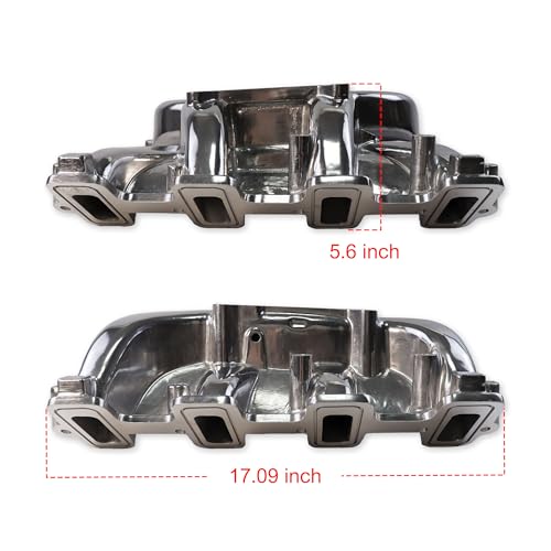 300-130 LS Cathedral Port Carb Intake Manifold for LS1 V8 Polished - size: LS1 LS2 LS6 Polished