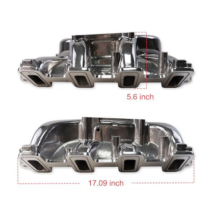 300-130 LS Cathedral Port Carb Intake Manifold for LS1 V8 Polished - size: LS1 LS2 LS6 Polished