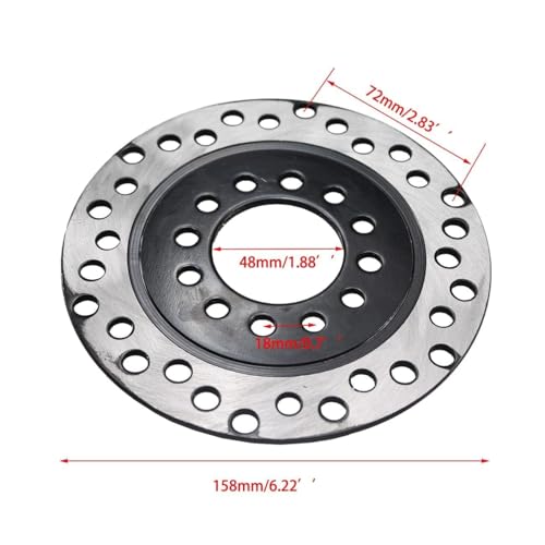 PRO BAT Hydraulic Rear Disc Brake Caliper System with Disk Rotor - color: Black
